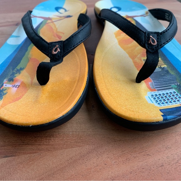 OluKai Ho’opio Pae Flip Flops Sandals - Picture 7 of 11